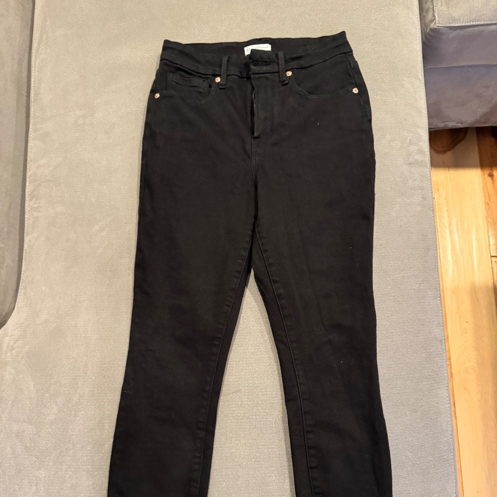 Good American High rise Skinny Black Jeans